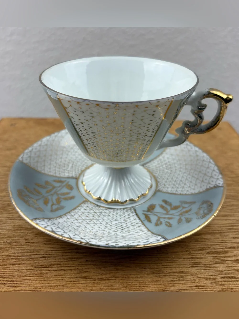 Vintage Napcoware (Napco) Japanese Lusterware Teacup and Saucer Set.